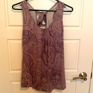 Lole patterned tank with tie back